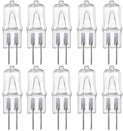 UGEFKMQ G4 Luce Alogene Lampadine Alogene G4 220V G4 Lampadine Alogene Trasparenti A Spina Per Lampade Da Parete, Piantane, Bianco Caldo 2700K Dimmerabile Confezione Da 10,10W