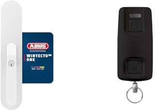 ABUS Fensterantrieb WINTECTO One – Smarter Fenstergriff & HomeTec Pro Bluetooth®-Fernbedienung CFF3100 - zum Öffnen der Haustür - für den HomeTec Pro Bluetooth®-Türschlossantrieb CFA3100 - Schwarz