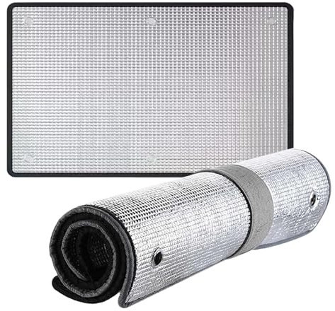 Sunscreen Window Film 95% Double Layer Reflective Window Film Thermal Mats Aluminium Privacy Film with Suction Cups Anti UV Window Sticker(24X87IN)