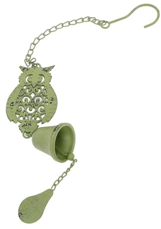 BESPORTBLE Eulen-gartendeko Aus Gusseisen Mit Windspiel- Bronzener Für Außenbereich Wetterfest Mit Haken Vintage-Garten-Dekoration Beruhigender