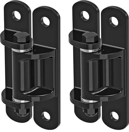 Insaga 6.7'' Heavy Duty Gate Hinges 1100LB Capacity, 6mm Steel Hinges with Bearings & Rust-Proof E-Coating, Bolt On Low-Profile Hinges for Fences, Driveway Gates, Locking Screws Anti-Sag Design (2Pcs)