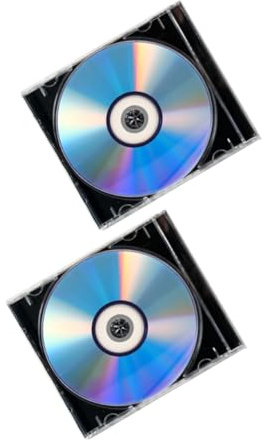 NUOBESTY 2 Juegos Discos DVD Vírgenes Grabables con Estuche Compatibilidad para Grabadoras DVD CD Almacenamiento Amplio para Música y Grabación Telefónica