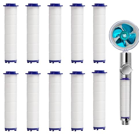 Cartucho de filtro de algodón PP, repuesto para purificador de agua de ducha, suavizante de alta capacidad, núcleo de ducha de 10 piezas, removedor de cloro, cartucho de filtro de agua dura |