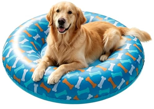 Bouée Chien Piscine, Tapis Flottant Gonflable pour Piscine, 20X80CM