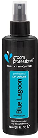 GROOM PROFESSIONAL Blue Lagoon Haustier-Parfüm, Exzellenz in Sachen Haustierpflege, Hundeparfüm mit frischem Aroma, ideal für die Verwendung zwischen den Waschgängen, hergestellt in Großbritannien,