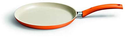 Kelomat, 3530-355, Crêpespfanne CERAMIC COLOR, Pfannkuchenpfanne, Durchmesser 25 cm, orange