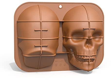 Halloween Skull Ghost Silicone Baking Mould, FantasyDay Birthday Tray-Wedding Festival Party Silicone Cake Mold for Muffin Candy Chocolate Gummy Butter Soap Bread Loaf Brownie Cornbread Ice Cube