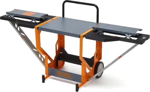 BORA Portacube Miter Saw Stand with Wheels, Rotating Top Workbench PM-8000