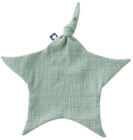 Julius Zöllner Doudou en Mousseline 100% Coton - 35 cm - Certifié Oeko-Tex Standard 100 - Fabriqué en Allemagne - Vert