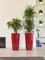 EURO3PLAST Tuit 2858.T6 Blumentopf mit Einsatztopf 40 cm Ø rund x 73 cm hoch Farbe Rot