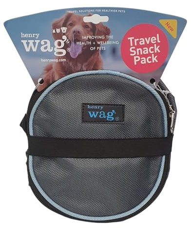 Henry Wag Snack Pack Travel Food Bag - Vital Accessories during Dog Days Out - Detachable Shoulder Strap & Magnetic Closure - Spacious Storage (14cm x 18cm x 6cm)