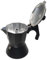 A2ZWORLD Caffettiera Moka in Alluminio, Non Adatto al Piano a Induzione, Nero (3 Tazze)