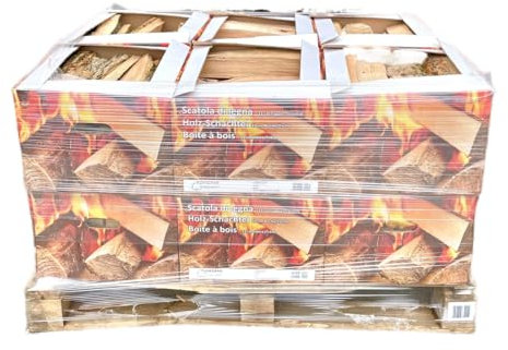 LEGNA DA ARDERE DI FAGGIO E FRASSINO IN SCATOLA Bancale cm 120x80x70 con 12 scatole da 15 kg contenenti legna da ardere di faggio e frassino