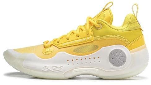 Li-Ning Way of Wade 10 City of Angels Men Basketball Shoes Lining Anti-Slip Professional Shock Absorption Sneakers Sports Shoes Yellow White US 8/ UK 7