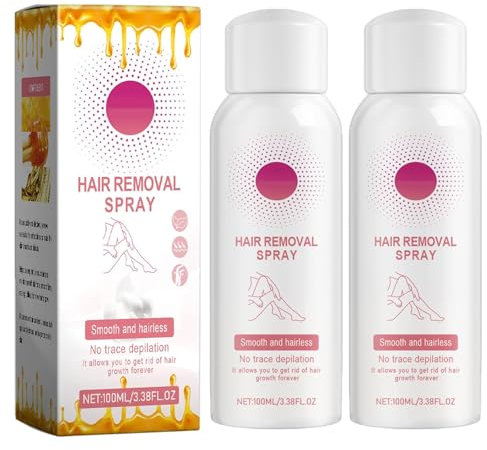 Haarentfernung Schaum, Haarentfernungsschaum, Bienenwachs Haarentfernungsspray, Hair Removal Cream Spray, honig Mousse Haarentfernungsspray (2PCS)