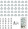 NVGVUP 40 Pack Rubber Feet for Cutting Board with Screws, Clear Round Rubber Feet, Non Slip Bumper Pads for Protect Furniture Legs Table Chairs Floors Cutting Boards