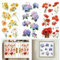 INFUNLY 3 Blätter Blumen Rub On Transfers Für Möbel 5.9×11.8 Gänseblümchen Möbel Rub On Transfer Aufkleber Blumen Themen Transfer Aufkleber Hortensien Transfers Aufkleber Für Glas Scrapbook DIY Papi