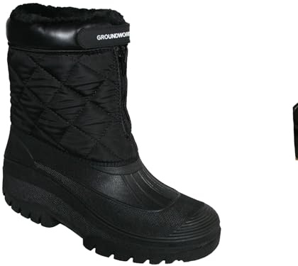 Groundwork Womens Horse Riding Yard Stable Walking Winter Warm Farm Mucker Boots in Sizes 4-8 (Black 4, UK Footwear Size System, Adult, Women, Numeric, Medium, 5)