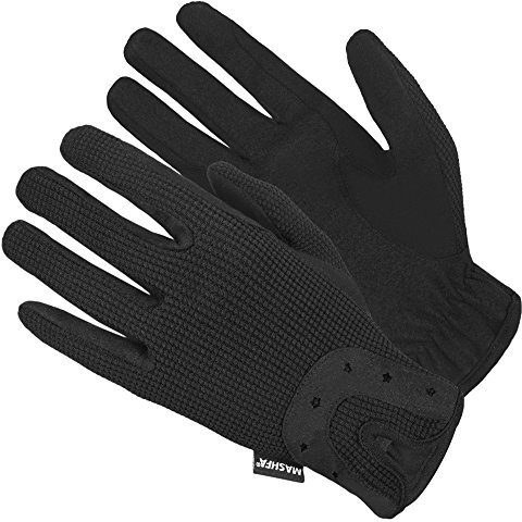 Mashfa Horse Riding Gloves Gents Ladies Children All types Cotton Dublin Track Fabric Shires Gloves Leather Equestrian 1 YEAR WARRANTY Gloves