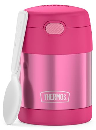 Thermos F3100PK6 Funtainer 10 Ounce Food Jar, Stainless Steel, Pink