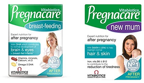 Postnatal Support Vitamin Pack for New Mums Breastfeeding. Reduce Tiredness and Fatigue, Support Hair Health, Skin Health While Sustaining Energy Level