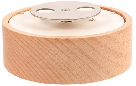 RORPOIR Diy Music Box Base Round Shape Wood and Alloy