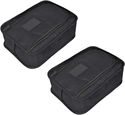 Bolsas De Zapatos De Viaje 2 Piezas Bolsas Para Guardar Zapatos De Viaje Bolsas Zapatos De Viaje Impermeable Shoe Bag Travel Bolsa De Viaje Organizadora De Zapatos Bolsas Almacenamiento Zapatos(Negro)