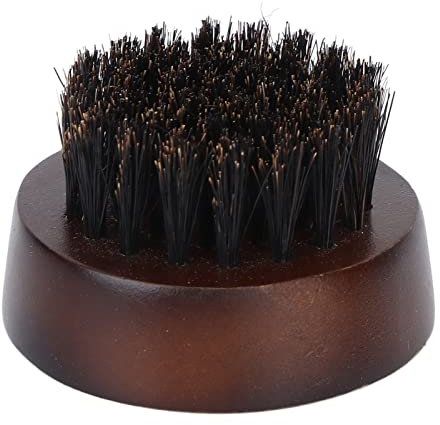 Professionelle Bartpflegebürste, Styling-Bartkamm mit Holzgriff Zum Reinigen, Peeling, Massieren der Haut, Erweichen des Bartes und Kämmen des Bartes (BROWN)