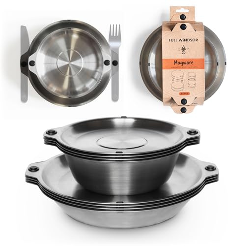FULL WiNDSOR - MAGWARE - Magnetic Mess Kit Camping Plates & Bowls