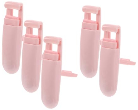 EXQUIMEUBLE Rizador de Pestañas Portátil 5 Piezas Mini Tamaño Compacto para Viajes Herramienta Profesional para Rizar Pestañas Delicadas Rosa