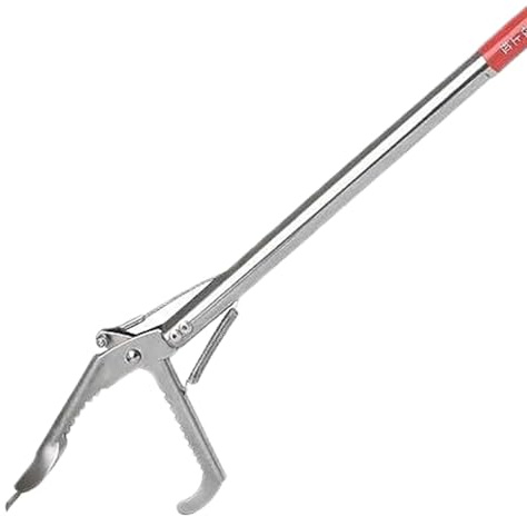 Schlangenzange - Greifwerkzeug 127 x 12,5 cm, Reptilienabfallsammler aus Edelstahl, faltbare Außenreinigung für Garten und Hinterhof | Tragbarer Schlangenretriever