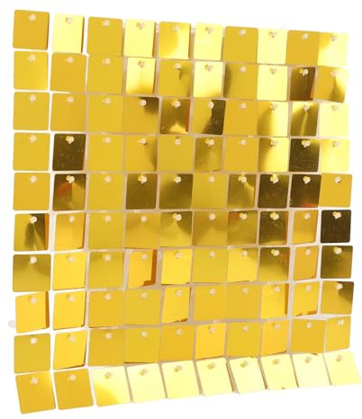 SALALIS Glittrande Glitterblockpaneler, Lätta Att Installera, för födelsedags- och Bröllopsdekorationer, 8 Delar (Guld)