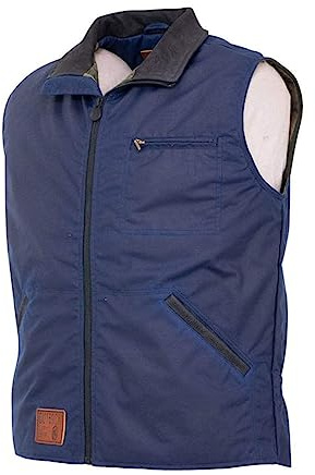 Outback Trading Herren Westernweste 2143 Sawbuck, wasserdicht, atmungsaktiv, durchgehender Reißverschluss, Baumwolle, Marineblau, L