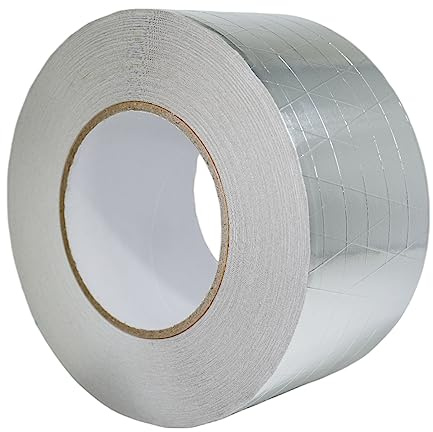 GGR Supplies T.R.U. FSK 6.8 MIL Aluminum Foil Reinforced Scrim/Kraft/Jacketing/Insulate Tape with Rubber Adhesive. 3 (72mm) X 50 Yards.