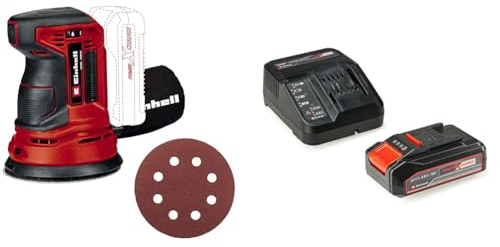 Einhell 4462010 Levigatrice Rotorbitale Te-Rs 18 Li, Power X-Change, Ioni di Litio, Diametro Platorello 125 mm, Senza Batteria e Caricabatterie, 18 V + 2,5 Ah Power X-Change Batteria