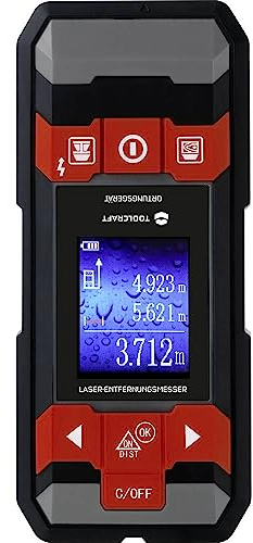 TOOLCRAFT Ortungsgerät inkl. Laser-Entfernungsmesser LDM D30 TO-6994572 Geeignet für Nicht eisenhaltiges Metall, spannu
