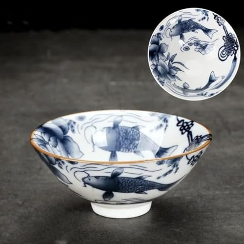 PORI 1 STÜCKE Handgemachte Blaue Weiße Porzellan Teetasse Reise Keramik Teeschale Tasse Tee Set