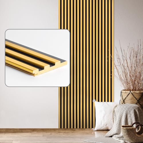 Wandpaneele & Deckenpaneele Desiwa 6er-Set in Gold Schwarz 10,7x262 cm Glanzfarben