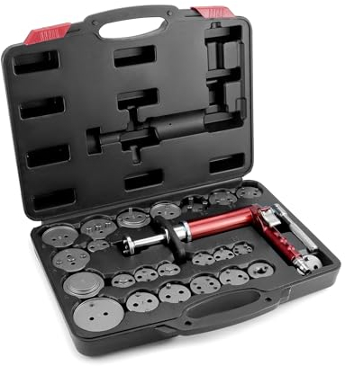 QWORK® 24 Pezzi Set di ripristino del pistone del Freno Pneumatico,con Scatola, Adatto per la Maggior Parte delle Auto