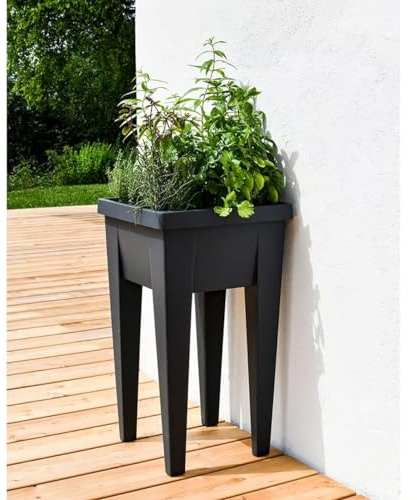 Hochbeet quadratisch 38xH68x38cm Kräuterbeet Treibhaus Pflanzkasten Pflanzenbeet Pflanzenkübel Gemüse Blumenkasten Garten Gemüsebeet Blumentopf