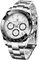 Pagani Design Daytona Hommage Herren Quarzuhr, Chronographen-Armbanduhr für Herren, VK63 Uhrwerk, Edelstahlband, PD1644 (Silber weiß, Edelstahl)