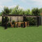Amorsee Pérgola de Jardín con Techo y Malla, Pérgola de Aluminio 6x3 m, Cenador de Jardín con Techo Retráctil, Poliéster Resistente al Agua y a UV para Patio Terraza Exterior Taupe