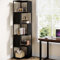Tribesigns Bücherregal Eck 171 cm für Wohnzimmer Home Office, 6-Stöckiges Kleines Bücherregal Freistehend, Eckregal Lagerung Display Regal mit Metallrahmen, Schwarz