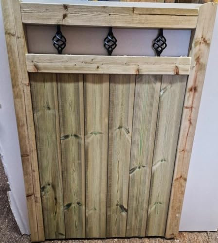 MD Carpentry Workshop Wooden Garden Gate, Pressure Treated, 4ft 120cm, Green, Wood