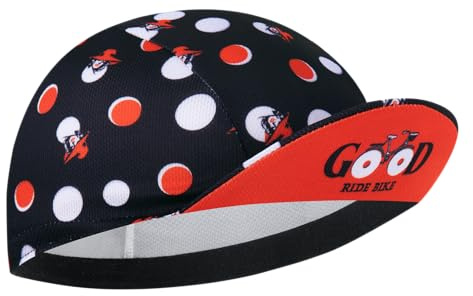 Cappellino Ciclismo Uomo in Poliestere - Berretto Sottocasco Traspirante con Protezione UV e Fascia Assorbente, Copricapo Sportivo per Bici da Corsa, Mountain Bike e Attività Outdoor(Unisex)