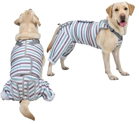 Arblina Body para Perros Después de la Operación, Traje de Recuperación Transpirable para Perros para las Patas Traseras, Body Quirúrgico para Perros para Perros Pequeños/Medianos/Grandes, Onesie para