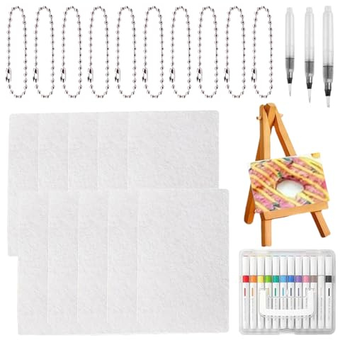 Acunny Kit Peinture Mousse Texturée 12 Feutres Art Bulles Pop-Corn