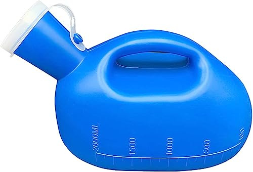 OIFAODAO, Urinaler for män - 2000 ml tjock plastflaska for med lock for Bärbara kissflaskor for Urinuppsamlingsbehållare for resor,Urinflaska