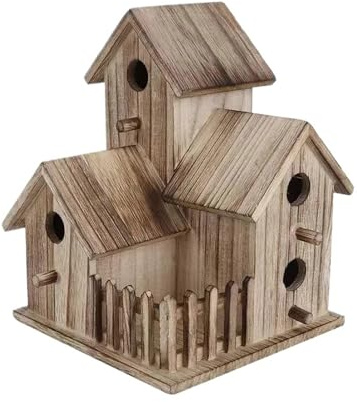 Nido de Madera para pájaros 1 Pieza de Lindo Nido pájaro, casa for pájaros Estilo Villa, for Loros, for Madera, Accesorios for jaulas, Jaula for(Color 2)