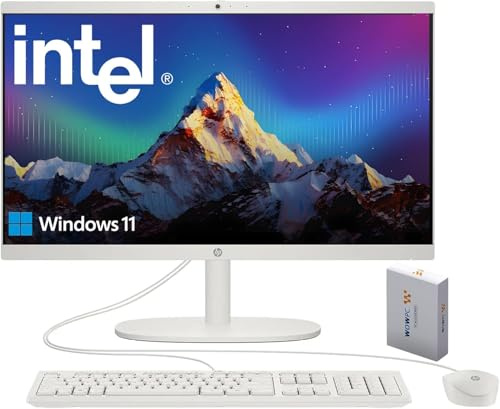 HP 2026 22 FHD All-in-One Desktop Computer • The New Version for Everyday Use • Latest 13th Gen Intel Quad-Core CPU • 16GB DDR5 • 500GB External+128GB UFS Storage • HDMI • Type-C • HD Webcam • Win11